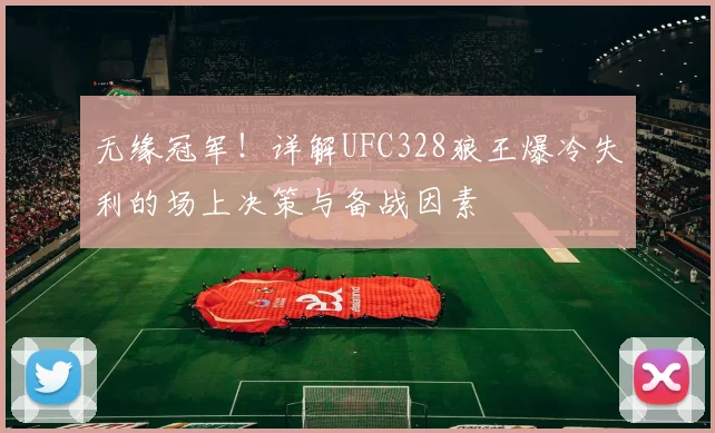 无缘冠军！详解UFC328狼王爆冷失利的场上决策与备战因素